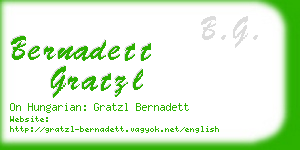bernadett gratzl business card